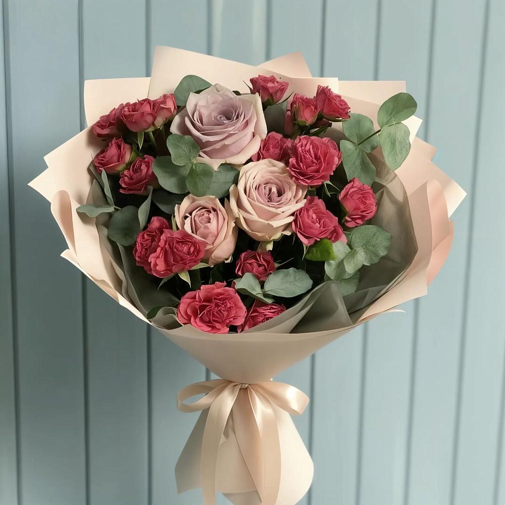 Букет цветов из: Гвоздики и Розы в Зайцево