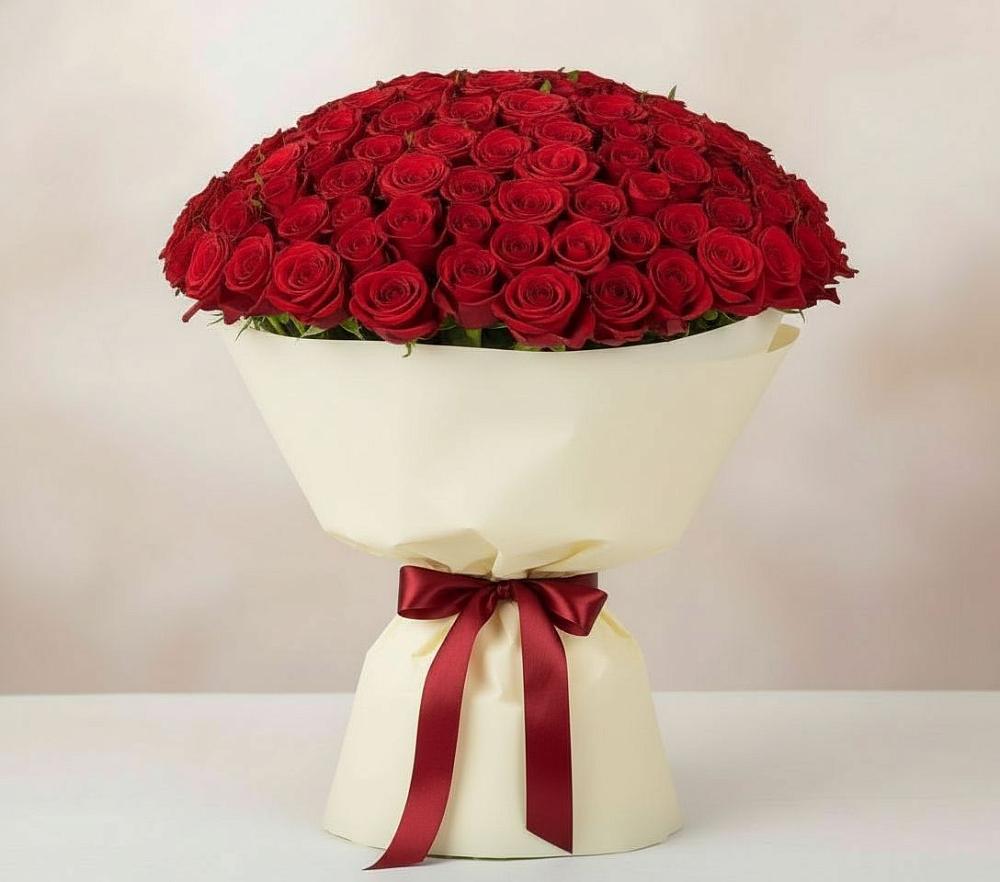Букет 101 Красная роза Милано в Зайцево