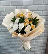 Букет цветов из:  Розы и Хризантемы в Зайцево