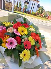 Букет цветов из:  Герберы #REPLACE_PRED# Зайцево