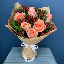 Букет цветов из:  Розы и Альстромерии в Зайцево
