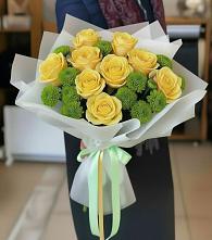 Букет цветов из:  Хризантемы и Розы в Зайцево