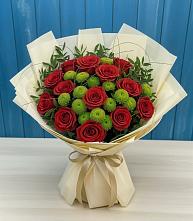 Букет цветов из:  Розы и Хризантемы в Зайцево