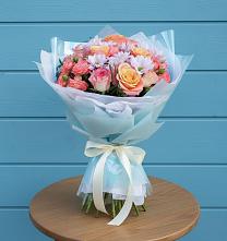 Букет цветов из:  Хризантемы и Розы в Зайцево