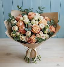 Букет цветов из:  Альстромерии и Розы в Зайцево